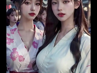 &lpar;3D ANIMATED AI-GENERATED MODELS&rpar; girlfriends came in yukatas &lpar;with pussy masturbation ASMR sound&excl;&rpar;