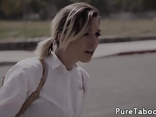 18yo cuties sharing firm cock in threeway